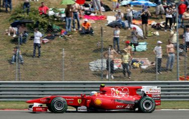 Ferrari driver Fernando Alonso of Spain steers his car during the Turkish Formula One Grand Prix at the Istanbul Park circuit racetrack, in Istanbul, Turkey, Sunday, May 30, 2010. (AP Photo/Thanassis Stavrakis)