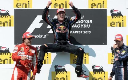 Gp Ungheria, Red Bull imprendibile: vince Webber. Alonso 2°