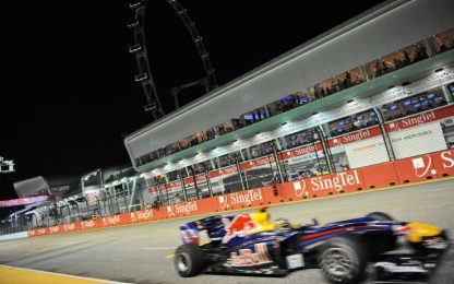 Gp Singapore: Red Bull avanti, Ferrari sugli scudi