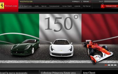 Ferrari, orgoglio italiano: il sito diventa tricolore