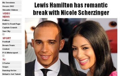 Lewis Hamilton di nuovo in pista con la Scherzinger