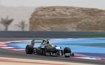 Bahrain: Rosberg leader nelle ultime libere, Ferrari dietro