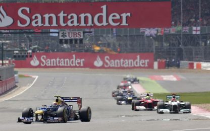 Gp Gran Bretagna, Webber beffa Alonso: Fernando solo secondo