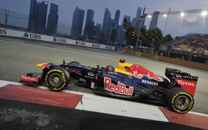 Gp Singapore, Vettel domina nelle libere. Terzo Alonso