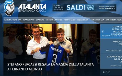 La Ferrari va in gol: la divisa dell'Atalanta per Alonso