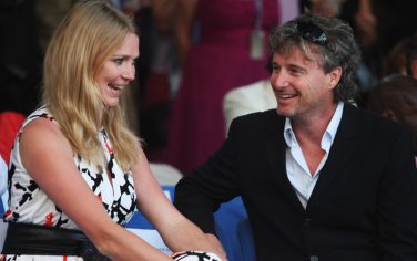 MONTE CARLO, MONACO - MAY 23:  Model Jodie Kidd and former F1 driver Eddie Irvine attend the Amber Fashion Show and Auction held at the Meridien Beach Plaza on May 23, 2008 in Monte Carlo, Monaco.  (Photo by Mark Thompson/Getty Images)