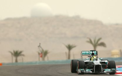 Bahrain, Rosberg in pole. Alonso terzo dietro a Vettel