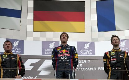 Vettel, un monarca in Bahrain. Lotus da applausi