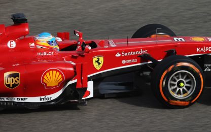 Gp Spagna, prime libere: le Ferrari volano sul bagnato