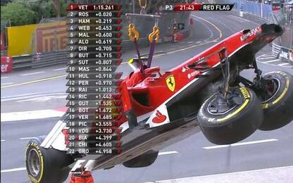 Monaco, il botto costa caro: niente pole per Massa