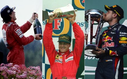 Senna, Schumi, Vettel: gli uomini da Pole position trophy