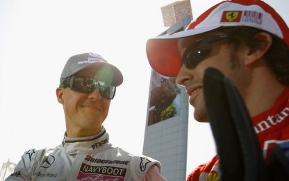 Alonso vs Schumi, campioni Ferrari a confronto