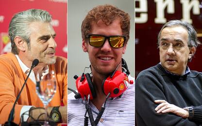 Arrivabene, Vettel, Marchionne: il tris d'assi della Ferrari