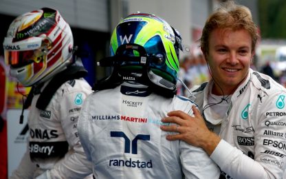 Hamilton battuto: Rosberg in pole a Interlagos, 3° Vettel