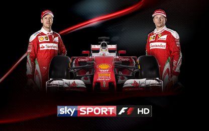 Rossa all'attacco: su Sky la F1 coinvolge, per tutta la gara