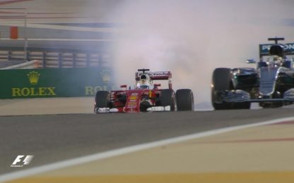 GP Bahrain: strapotere Rosberg, Seb fuori. Kimi 2°, poi c'è Hamilton