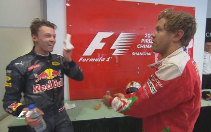 Vettel attacca Kvyat: Mi sei venuto addosso, stavolta ti è andata bene