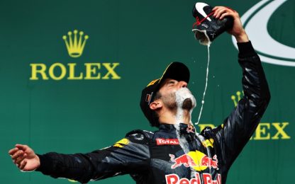 Ricciardo style: lo champagne si beve dalla scarpa