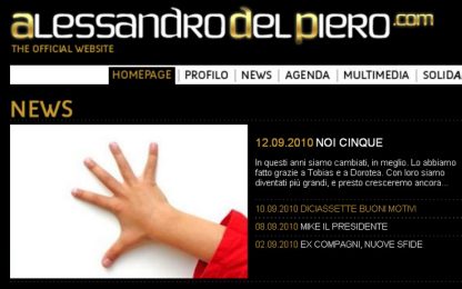 Del Piero sul suo sito: "Sarò padre per la terza volta"