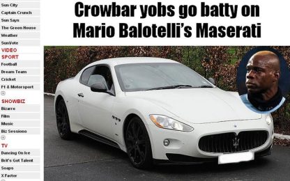 Incubo Balotelli: presa a sprangate la sua Maserati