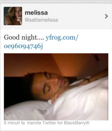 "Buonanotte Boa". Firmato Melissa. Ma poi venne il terremoto