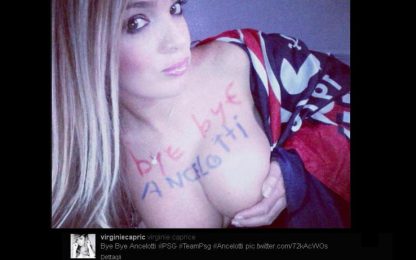 La bella Virginie "licenzia" Ancelotti con un sexy tweet