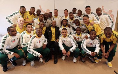Sudafrica, i Bafana Bafana incontrano Mandela