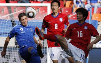 Sud Corea "magna" Grecia: 2-0 a Port Elizabeth