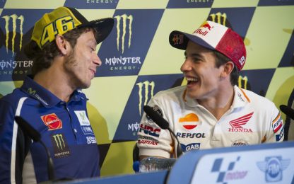 Marquez non fa drammi, Rossi: "Peccato, la moto era a posto"