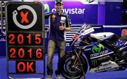 MotoGP, Lorenzo rinnova: altri due anni in Yamaha