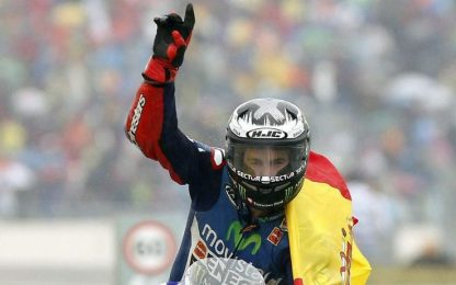 Finalmente Lorenzo: a terra Iannone, Rossi e Marquez