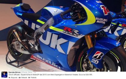 Suzuki 2015, svelata la GSX-RR che correrà in MotoGP