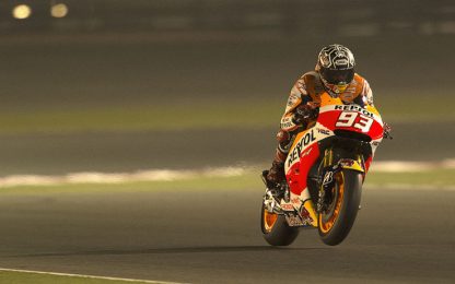 La MotoGP riparte da Marquez: lampo Petrucci sesto, Rossi 9°