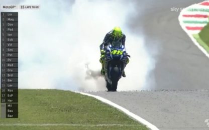 Mugello: Yamaha in fumo, Rossi out. Vince Lorenzo