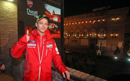 MotoGp, Bologna coccola Rossi e la sua Ducati