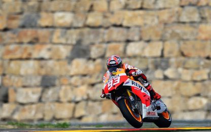 MotoGp, Aragon: Marquez il più veloce, Rossi settimo