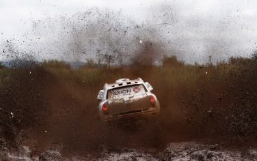 DEAN FUNES, ARGENTINA - JANUARY 04:  Mikko Hirvonen of Finland and Michel Périn of France in the MINI ALL4 RACING for AXION X-RAID TEAM compete between Villa Carlos Paz and Termas de Rio Hondo in the 2016 Dakar Rally on January 4, 2016 near Dean Funes, Argentina.  (Photo by Dean Mouhtaropoulos/Getty Images)