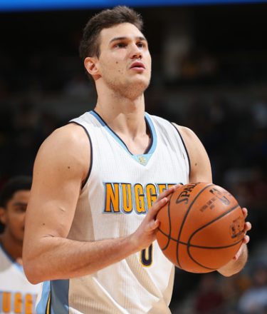 DENVER, CO - DECEMBER 14:  Danilo Gallinari #8 of the Denver Nuggets takes a freethrow against the Houston Rockets at Pepsi Center on December 14, 2015 in Denver, Colorado. The Nuggets defeated the Rockets 114-108. NOTE TO USER: User expressly acknowledges and agrees that, by downloading and or using this photograph, User is consenting to the terms and conditions of the Getty Images License Agreement.  (Photo by Doug Pensinger/Getty Images)