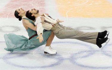 Italy's Federica Faiella and Massimo Scali perform their free dance during the ice dance figure skating competition at the Vancouver 2010 Olympics in Vancouver, British Columbia, Monday, Feb. 22, 2010. (AP Photo/Mark Baker)