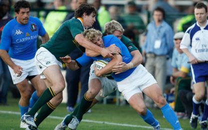 Rugby, troppo Sudafrica per l'Italia: 55-11