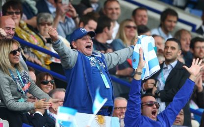 Maradona tifa ovale: si scatena a Leicester per Argentina-Tonga 