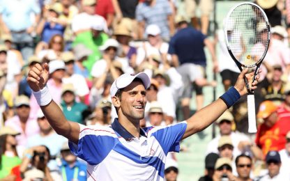 Djokovic l'inarrestabile: batte Nadal e vince l'Atp di Miami