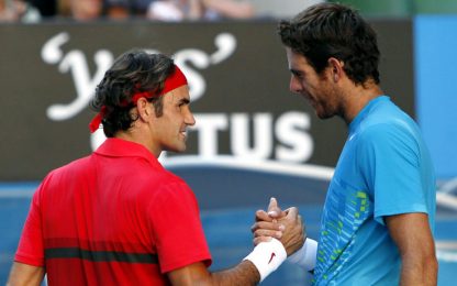 Melbourne: Federer batte Del Potro. In semifinale c'è Nadal