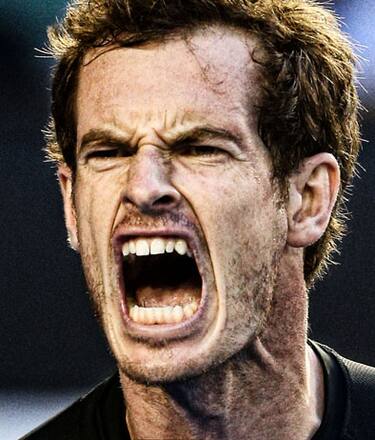 MELBOURNE, AUSTRALIA - JANUARY 29: (EDITORS NOTE: This image was processed using digital filters) Andy Murray of Great Britain celebrates winning his semifinal match against Tomas Berdych of the Czech Republic during day 11 of the 2015 Australian Open at Melbourne Park on January 29, 2015 in Melbourne, Australia. (Photo by Cameron Spencer/Getty Images)