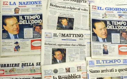 Aggressione a Berlusconi: così i quotidiani italiani