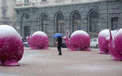 Maltempo, Milano coperta dalla neve
