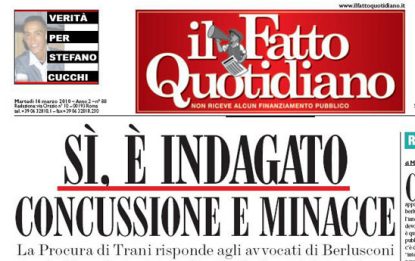 Berlusconi indagato: la notizia sui quotidiani italiani