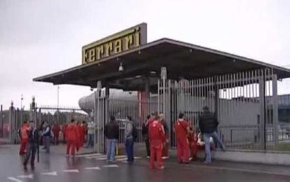Ferrari, sciopero a Maranello contro i licenziamenti