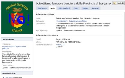 Bergamo e il vessillo in dialetto: la protesta di Facebook