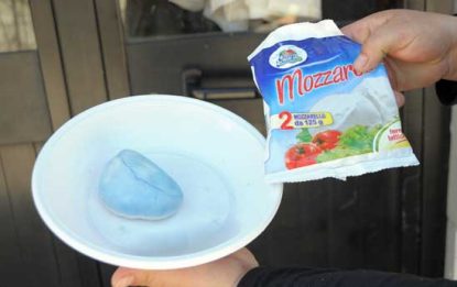 Mozzarelle blu all'italiana, un caso nel torinese